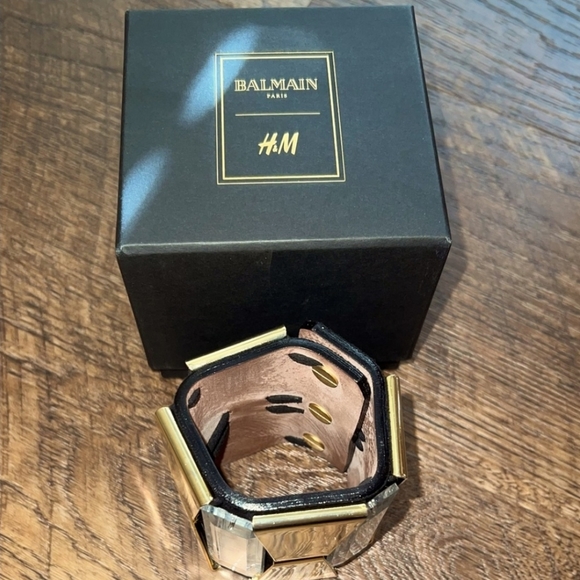 Balmain Paris x h&m gold mirror cuff - Picture 2 of 4